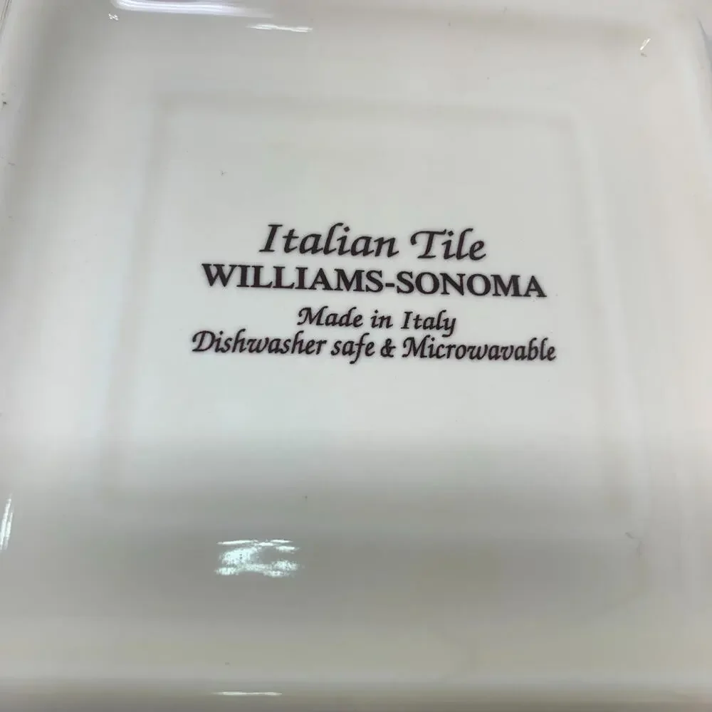Williams Sonoma Italian Tile Square Bowl Set Italy 12